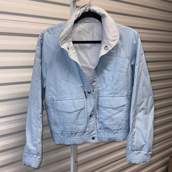 IZZI Jackets & Blazers - Vintage IZZI Jacket Blue PIN STRIP Women's Size MEDIUM